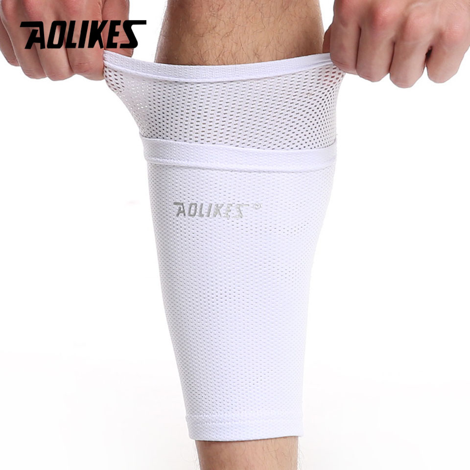 Fútbol pie protección Shin guardia calcetines con bolsillo de fútbol espinilleras pierna mangas apoyo adulto becerro Calcetines