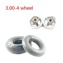 Neumático 3,00-4, neumático de 10 pulgadas y tubo interior + llantas de aleación de 4 pulgadas para Scooter Eléctrico, Scooter de Gas, motocicleta