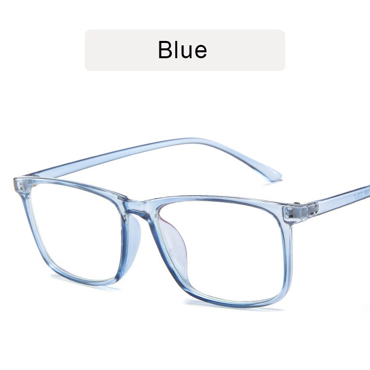 Kottdo Retro Vierkante Brillen Frame Vrouwen Computer Clear Lens Eyewear Lenzenvloeistof Frame Voor Mannen Bijziendheid Transparante Glazen Frame: blue