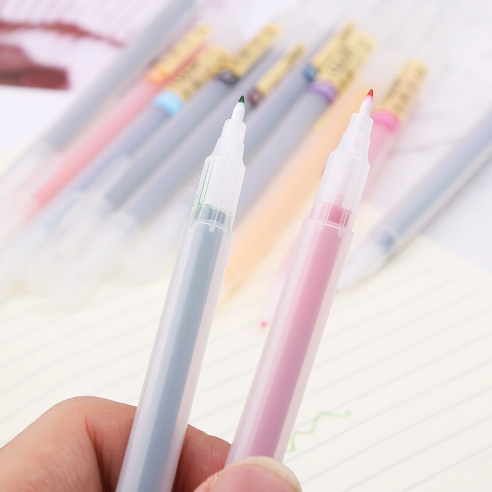 12Colors Gel Ink Pen Painting Drawing Art School Office Supplies Stationery