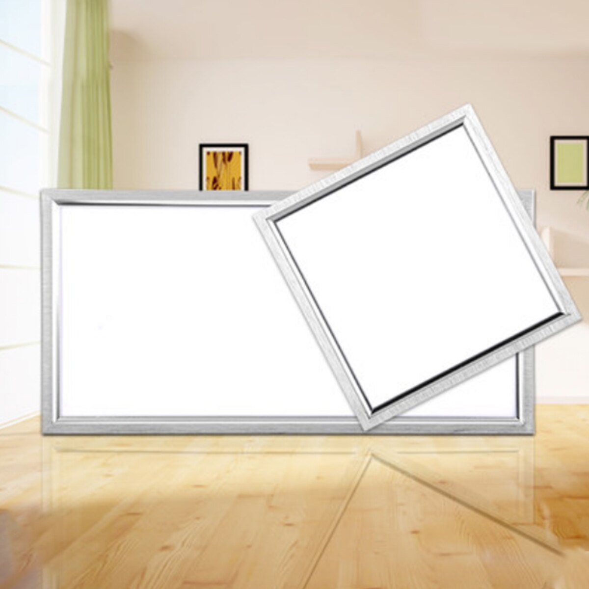 Led plafondlamp moderne led plafondlamp luminaria goud/zilver koud witte plafondlamp vierkante whiteboardlamp voor de woonkamer