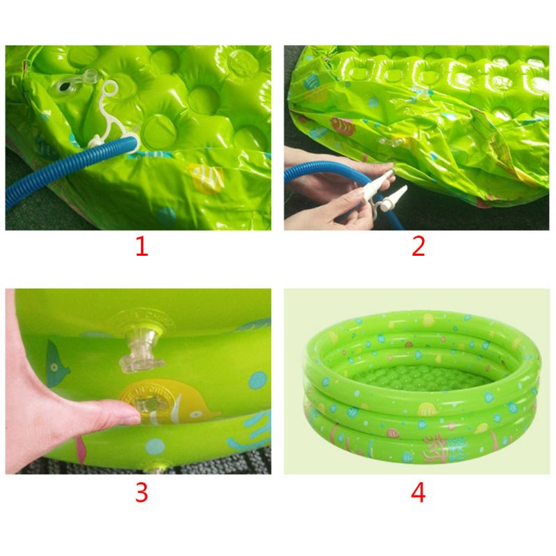 1 ensemble de piscine gonflable pour nourrissons piscine de sécurité ronde avec Kits de réparation pour enfants bébé enfant en bas âge utilisation d'été