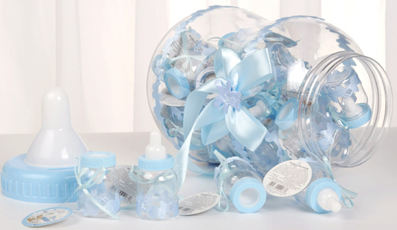 Caja de de plástico para bebé niña y niño, caja de dragado de dulces para de nacimiento, botella de alimentación para bebé, decoraciones para de cumpleaños y boda