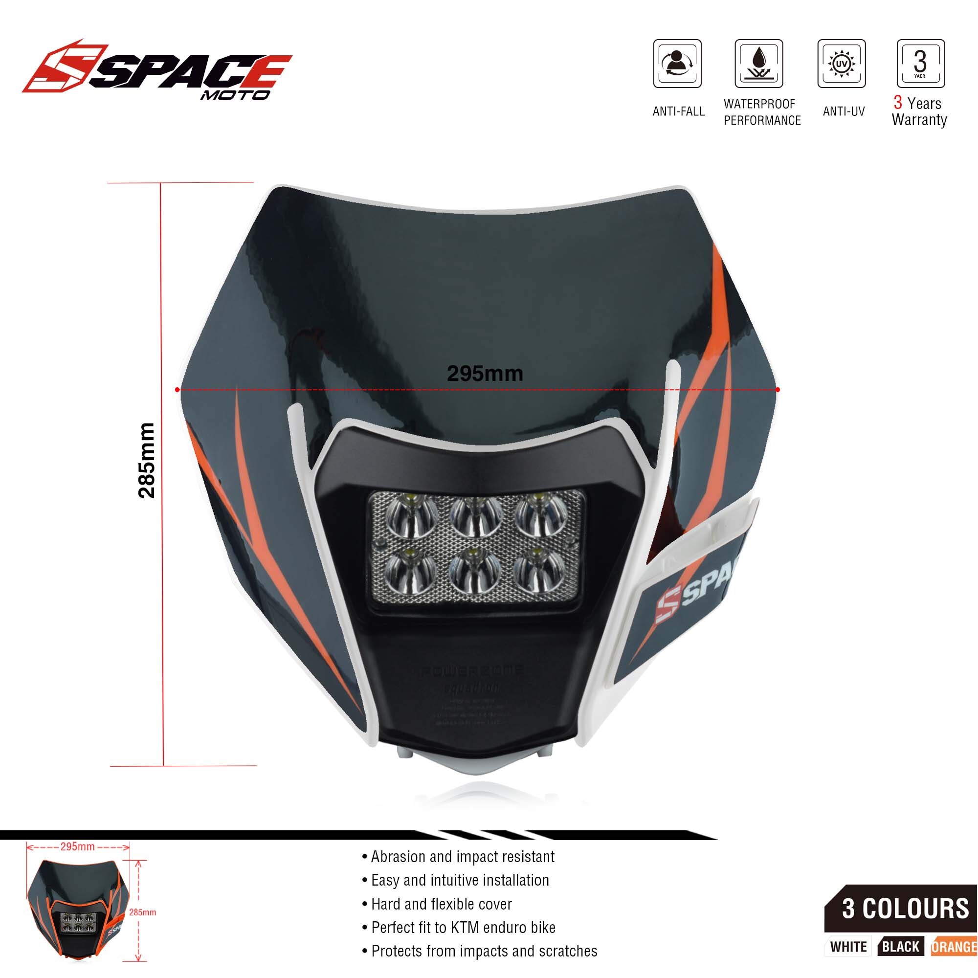 Motorrad LED Scheinwerfer Vorne Lampe Maske Beleuchtung Scheinwerfer Für KTM SXF EXC XCF XCW SMR 125 250 350 450 500 530 sechs Schild MX Enduro