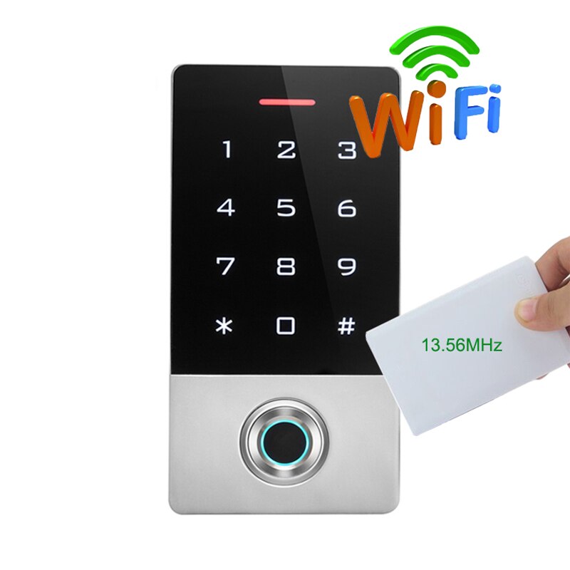 IP68 Wasserdichte WIFI APP Biometrische Fingerprint Access Control TF1 Meatal Alone RFID Karte Tür Access Controller System