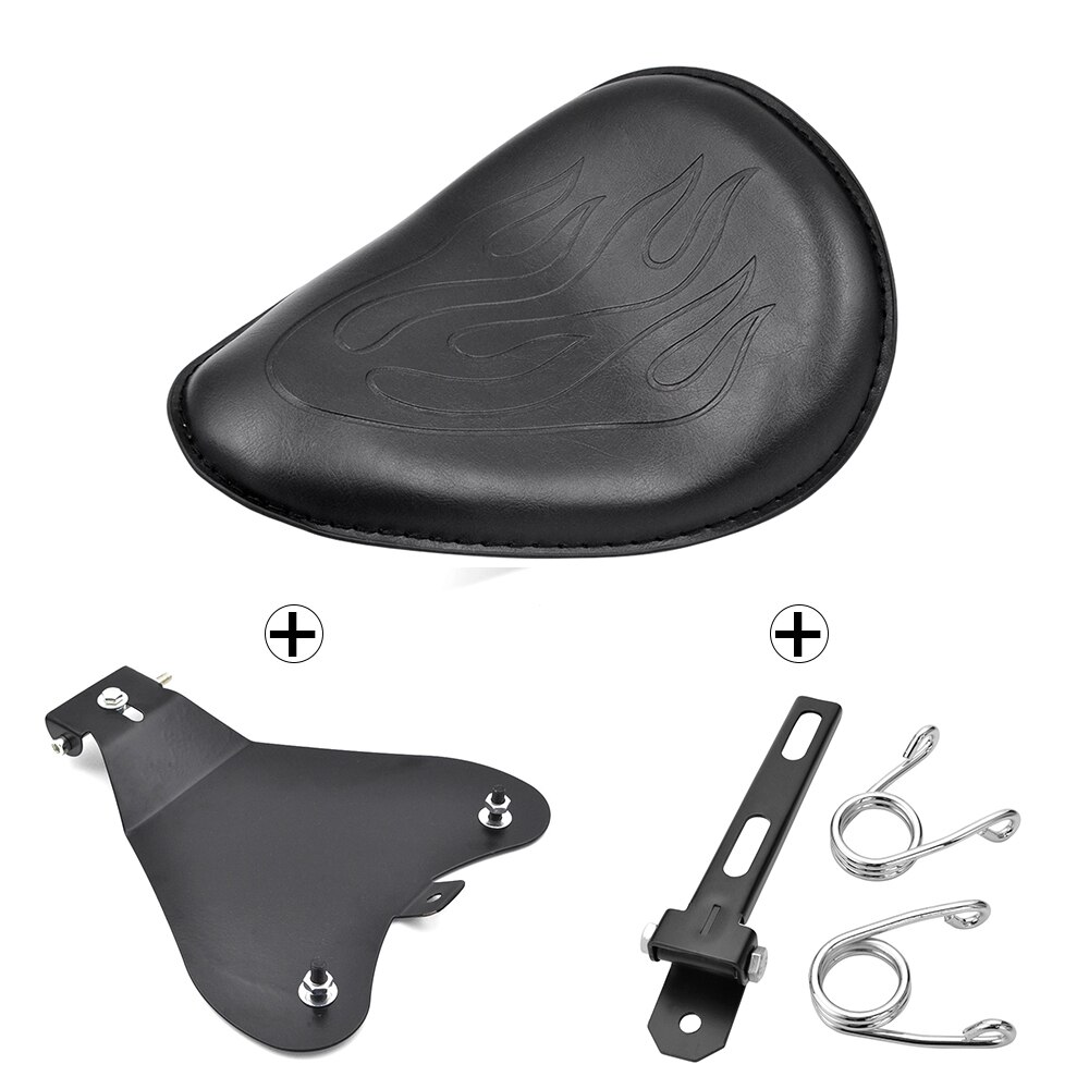 Für Harley/ Sportster 48 XL883 XL1200 Motorrad Solo Sitz fahrer Grundplatte Frühjahr sitz Pad Sattel halterung Für Bobber Zerhacker: eins einstellen Nein4
