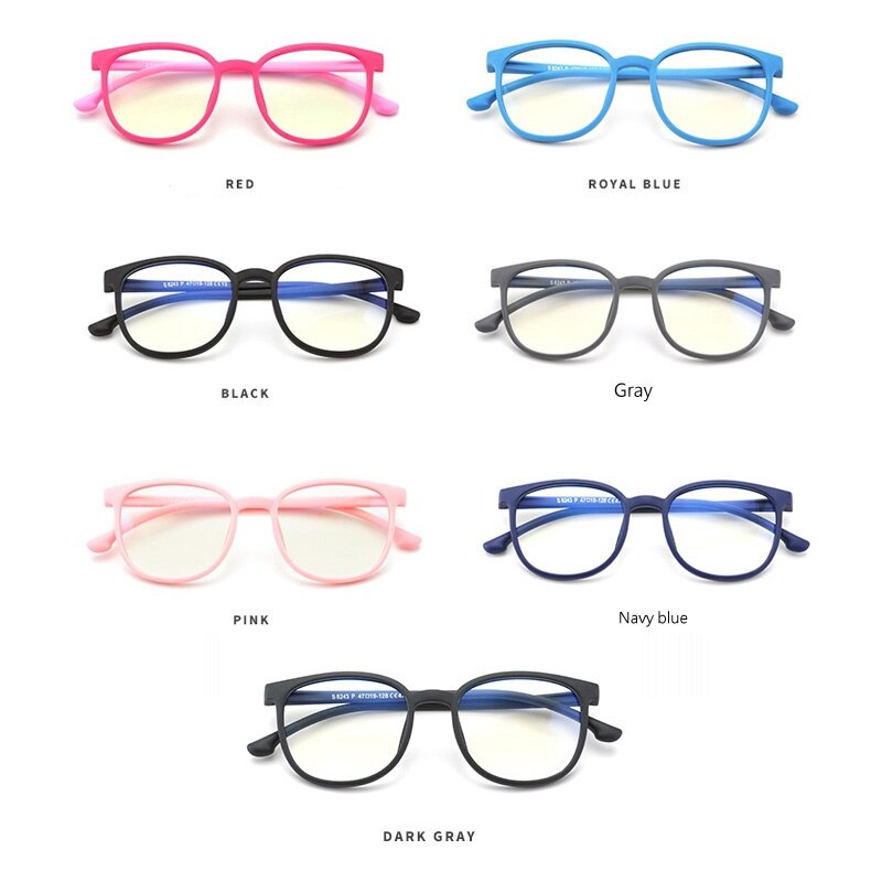 S243 Blue Light Kids Glasses Boy Girl Optical Frame Transparent Child Glasses Anti Glare Computer Prescription Glasses UV400