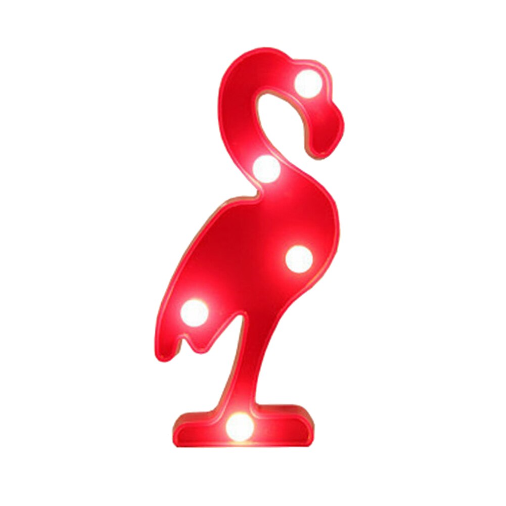 3D dessin animé ananas flamant rose Cactus forme LED veilleuse lampe décor de noël: Flamingo