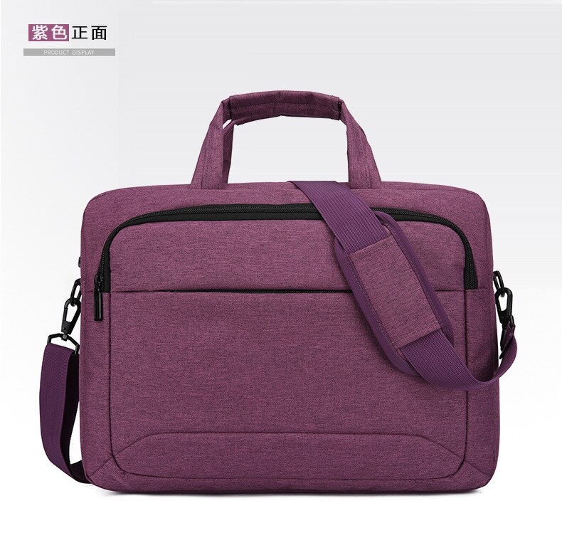 Kissyenia Waterdichte Bedrijfsaktentas voor Vrouwen Reizen 13 14 inch Laptop Tas Draagbare Vlucht Beschikbaar Mannen A4 Aktetas KS1339: Purple