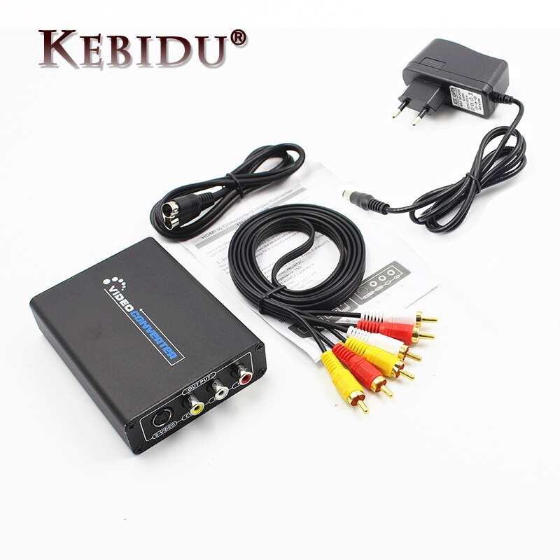Hdmi-kompatibel til av s-video cvbs video omformer  hd 3 rca kompis/ntsc bytte om hdmi-kompatibel bytter adapter til tv pc nyeste