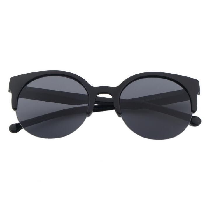 Gafas de sol de a la para hombre y mujer, lentes de sol Unisex con forma redonda, marco circular, clásico, sin montura, para exteriores: Default Title