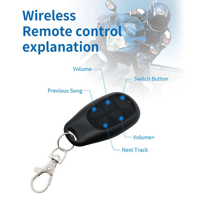 Motorcycle Electric Car Audio Sound System Bluetooth Stereo Speakers Music Player Remote Control Waterproof 12V