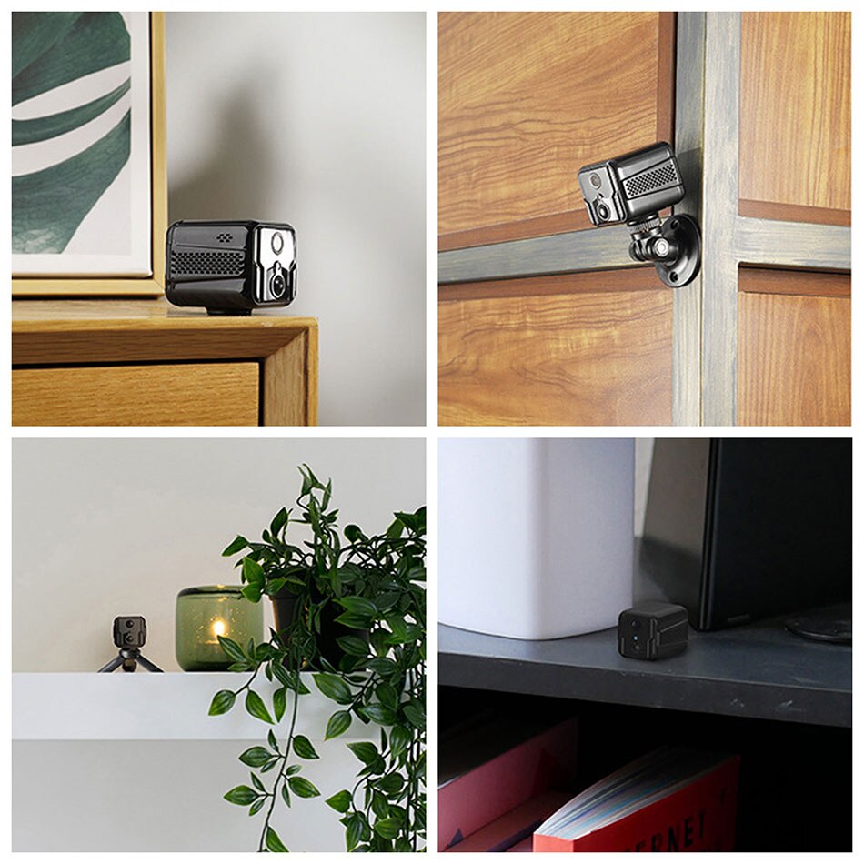 Battiphee – Mini caméra de Surveillance T9 IP WiFi sans fil, 1080P, Vision nocturne, enregistrement en boucle