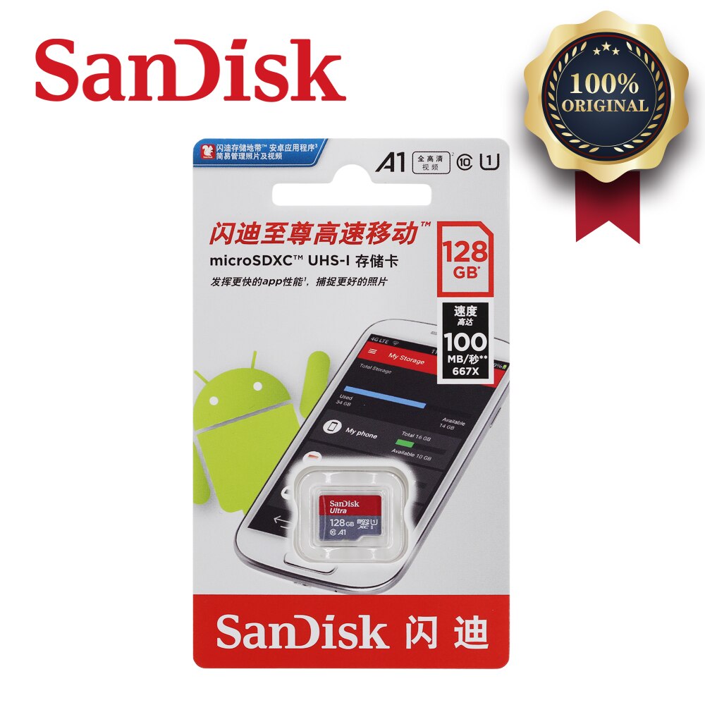 Sandisk Ultra Memory Card 32 64 128 gb Micro SD Card SD/TF Flash Card Micro SD 128GB 32GB 64GB 256GB 16G 400GB microSD for Phone