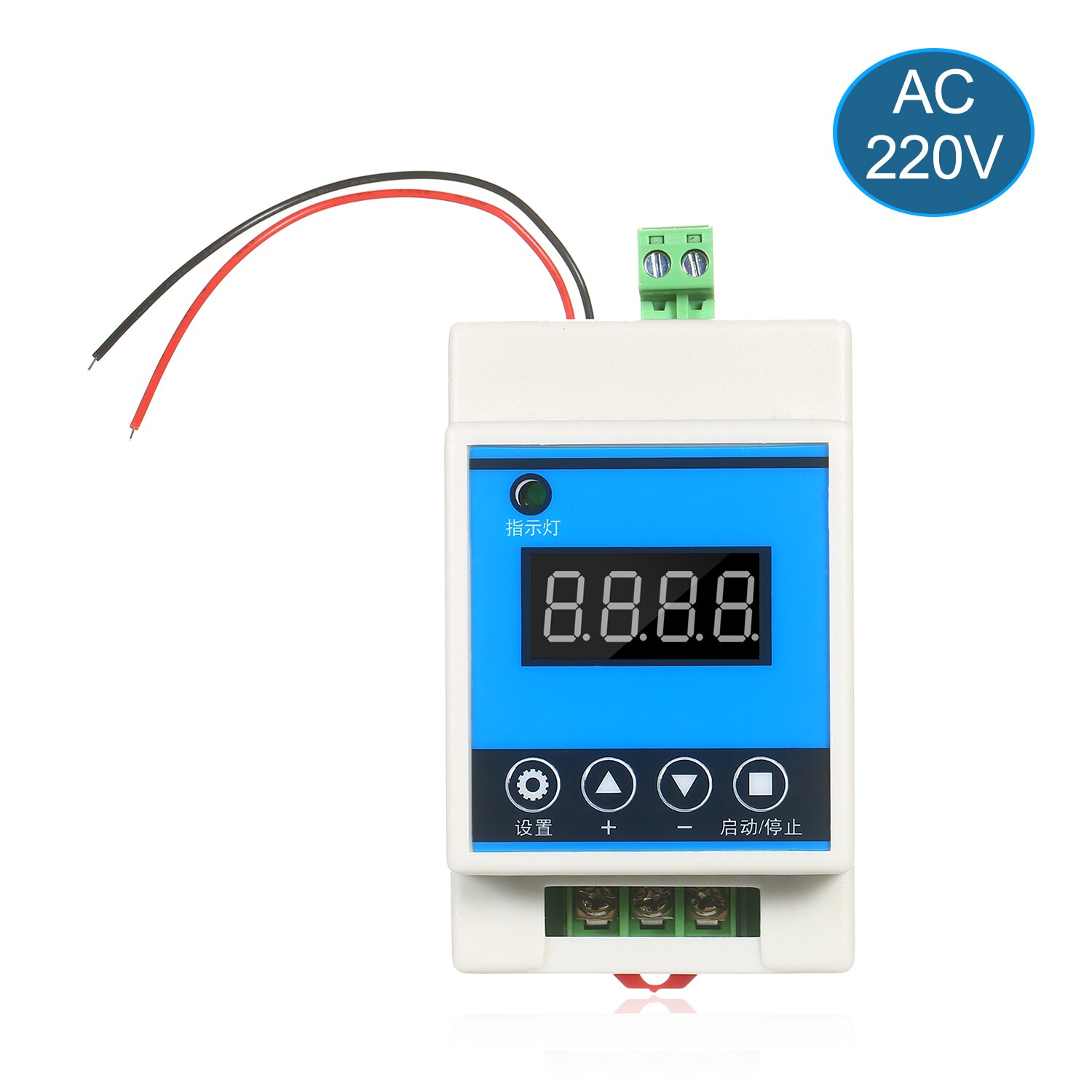 Dc7-27v 110-220 vac digital forsinkelsestimer relæmodul med skal 0.01s-999 min tidsinterval til industriel kontrol