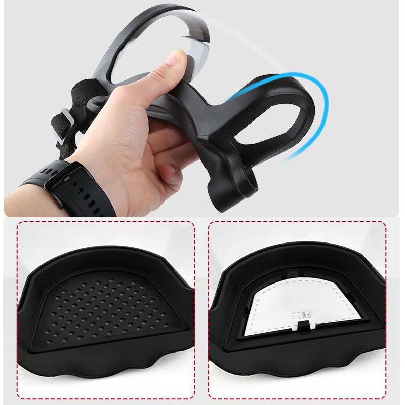 Beschermmasker Transparant Gezichtsbeschermer Gezicht Gezichtsmasker Beschermend Buitenveiligheidsmasker Hoofdbedekking Bescherming Spatwaterdicht