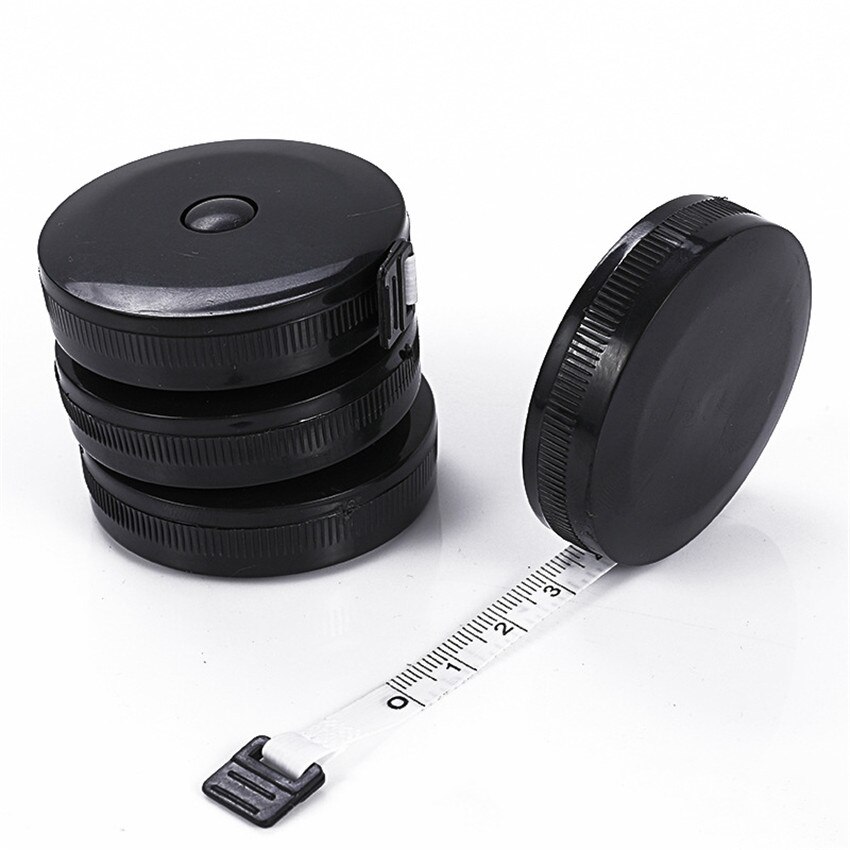 1PC 1.5m/60inch Black/White Tape Measures Measuring Ruler Portable Retractable Mini Sewing Rulers Measuring Tape Tools