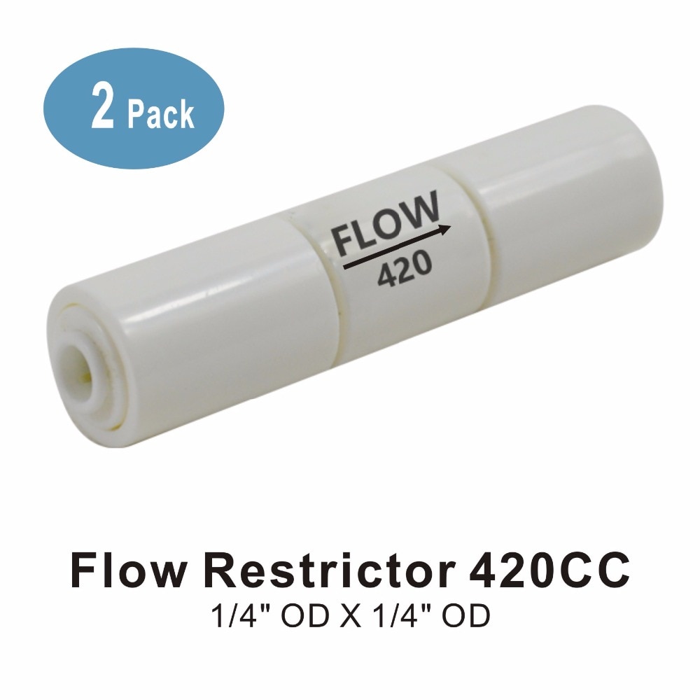 Restrictor 420CC 1/4-Inch Quick Connect Voor Ro Omgekeerde Osmose Systemen-Pack Van 2