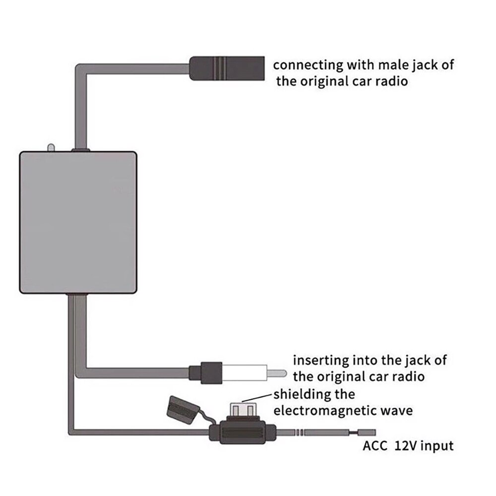 Antena de Radio FM Universal para coche, amplificador de señal FM de 12V para vehículo marino, amplificador FM de 88-108MHz para