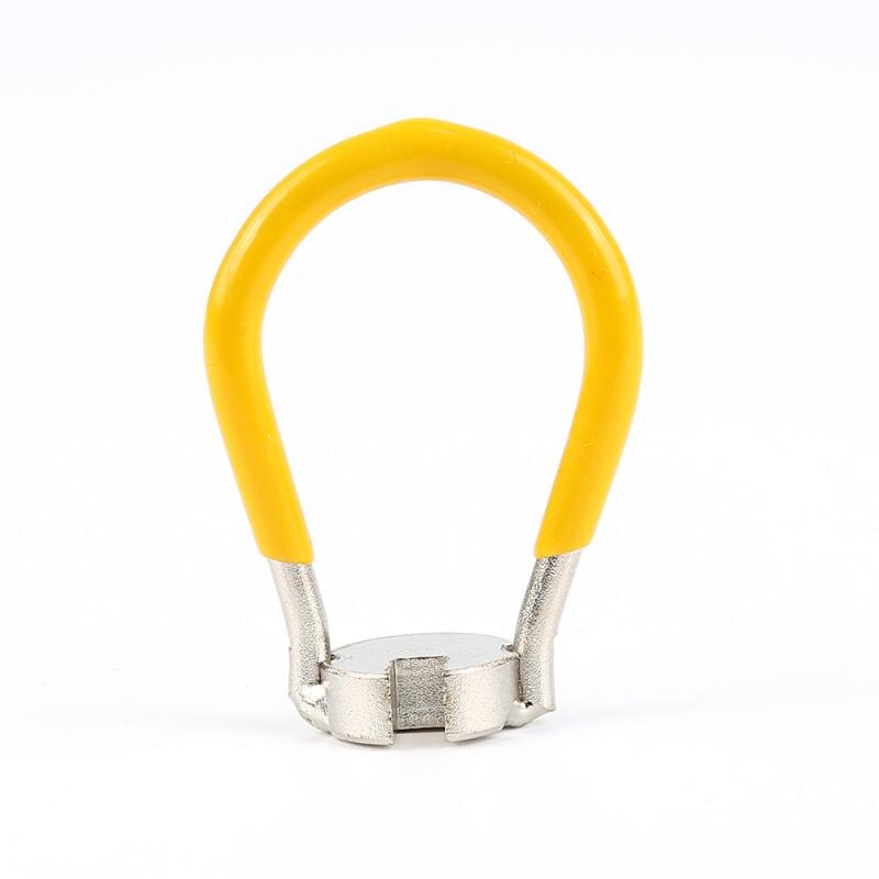 360 ° Rotation Repair Tool Adjuster Steel Wire Spoke Cap Adjustment Cycling Disassemble Repair Tools Flexible Wheel Spanner: Yellow