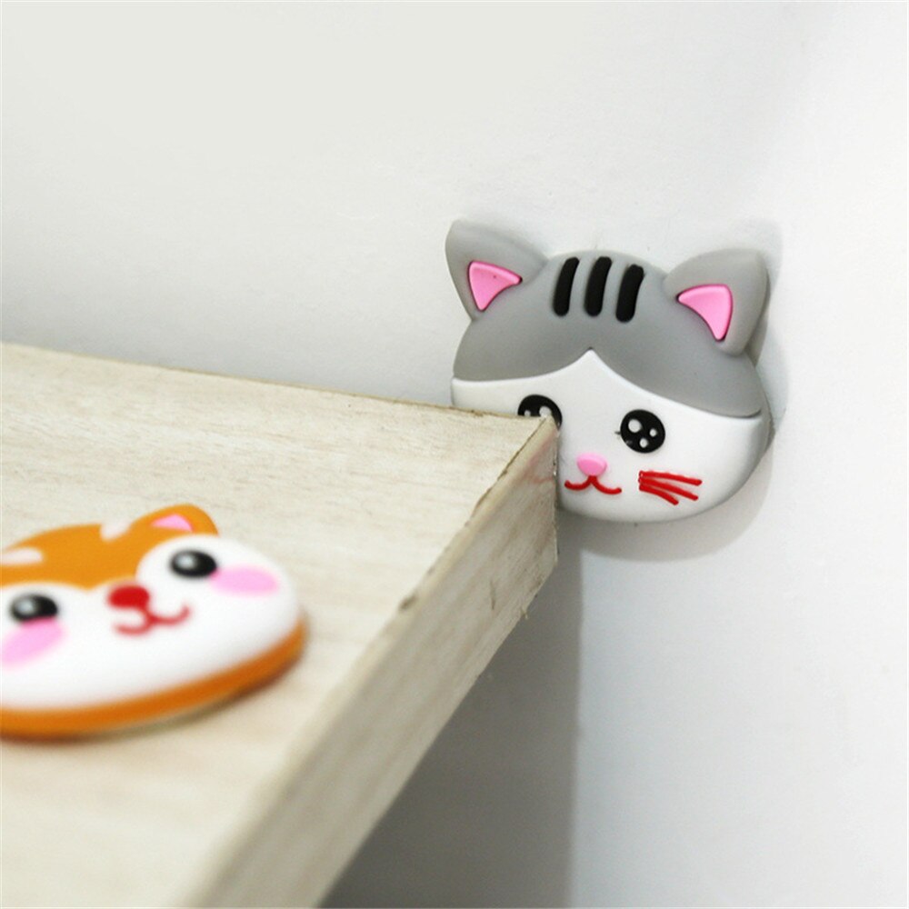 Silicone Desk Corner Protector Door Handle Bumper Guard Stopper Self Adhesive Rubber Round Door Crash Pad Anti-slip Sticker