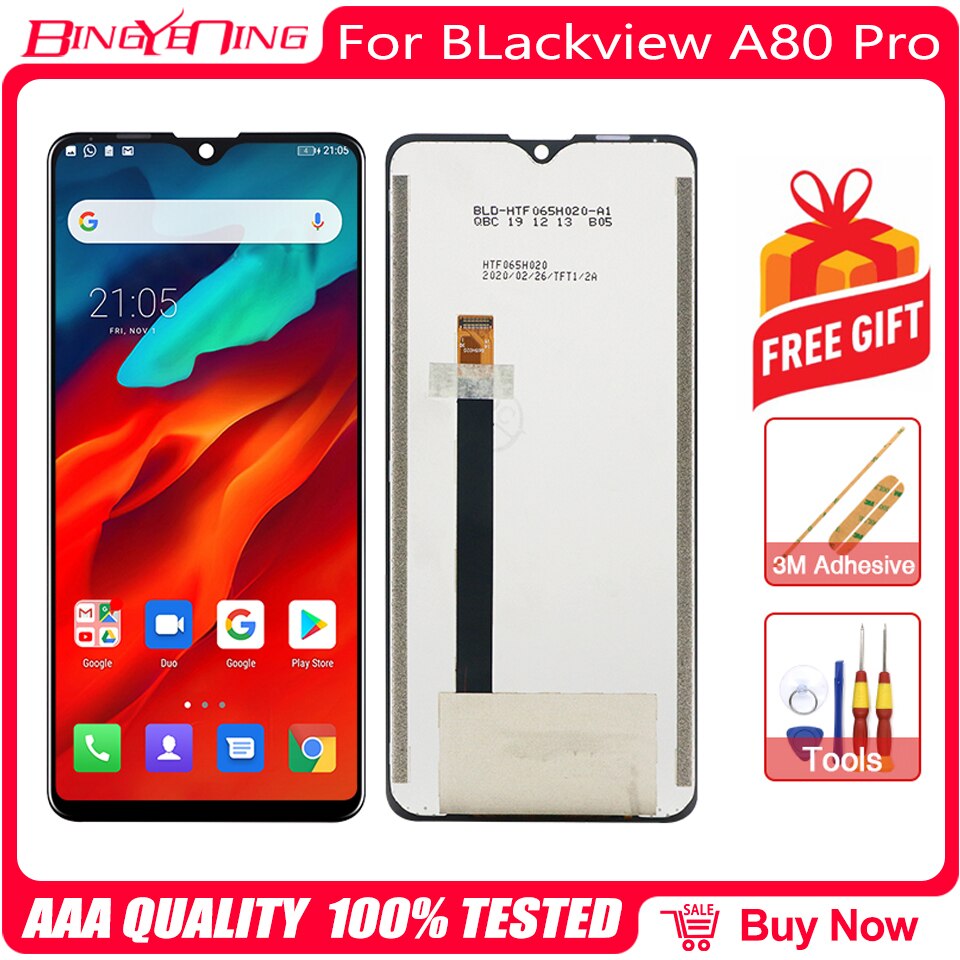 100% nowy oryginalny dla Blackview A10/A20/A20 Pro/A30/A60/A60 Pro/A80/A80 Pro/A8max montaż ekranu + zamienny zestaw ramy: A80 Pro Screen