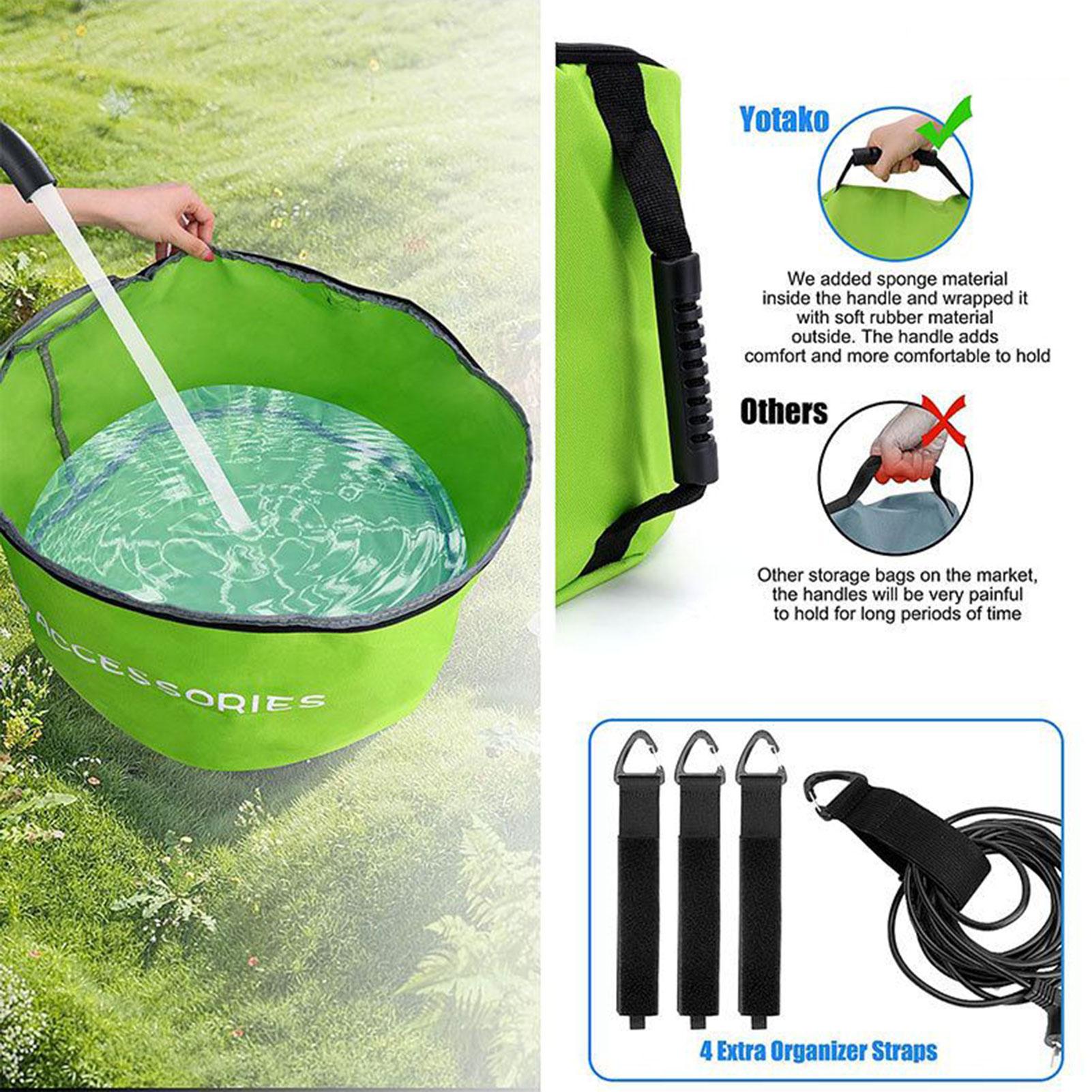 RV Sewer Hose Storage Bag With Double Zipper Foldable Rv Hose Storage Organizer RV Accessories For Waste Tools Camping