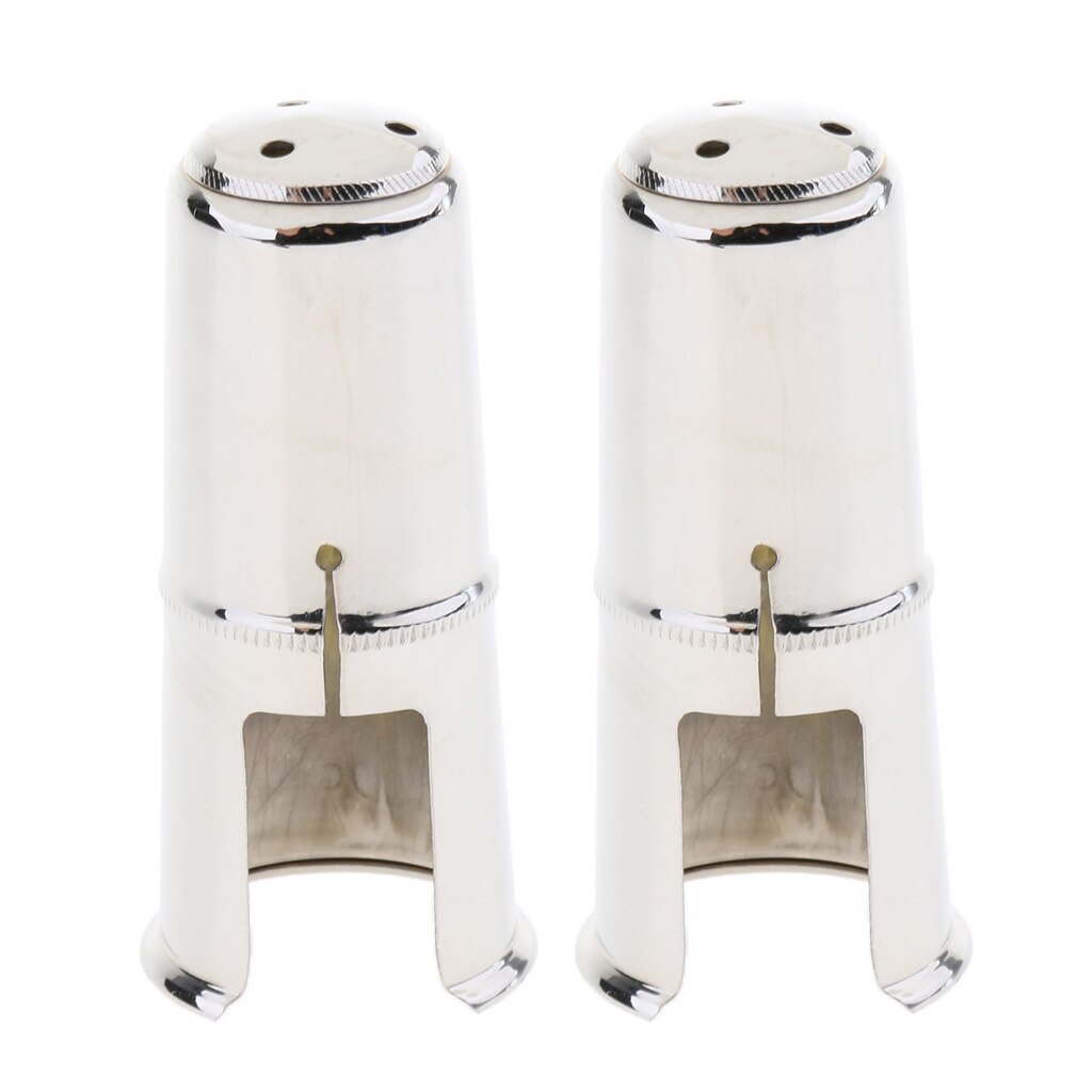 2x Metal Clarinet Mouthpiece Cap - Tooyful Wind Instrument Accessory