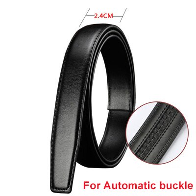 Keine Schnalle Echtes Leder Gürtelband für automatische Schnalle Dornschließe 2,4 cm 2,8 cm 3,0 cm 3,2 cm 3,5 cm 3,8 cm Breite Herrengürtel Schwarz: dunkel Grau / 105 CM