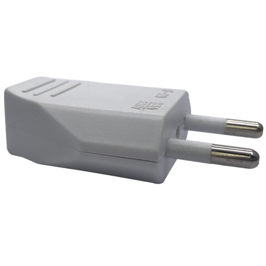 black white 250v 2.5a euro power cable plug 2P polarity electrical male connector EU wired Electrode plug: White
