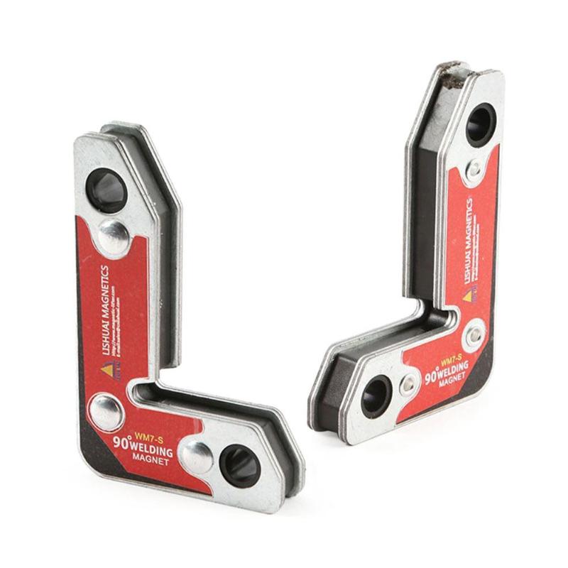2pcs Adjustable Magnetic Neodymium Welding Positioner Locator Tools Right Angle Clamp Weld Fixture Welding Magnet Holder
