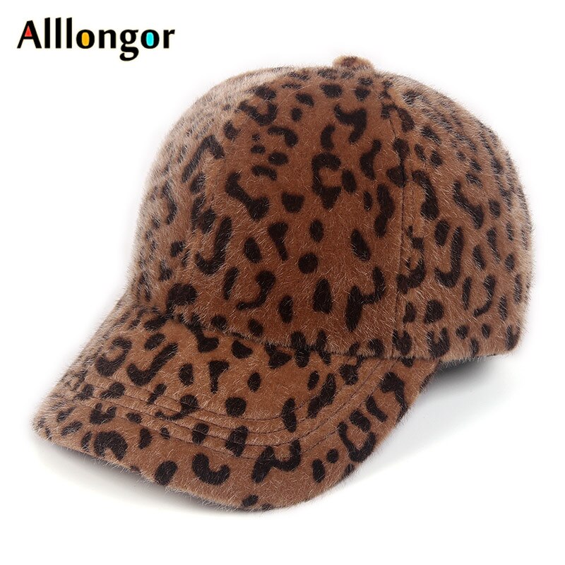 Winter Baseball Cap Women Leopard print Wool Parent-child Caps child Snapback kids hat hip hop