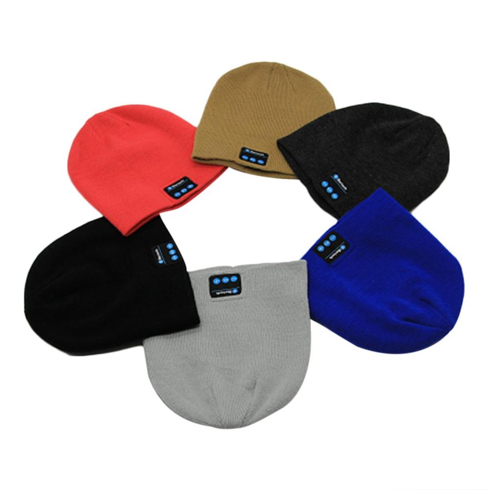 Fone de ouvido bluetooth música chapéu inverno sem fio fone de ouvido com microfone esporte chapéu para xiaomi telefone portátil