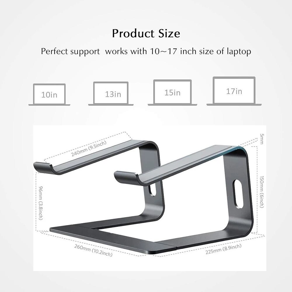 Laptop Stand Aluminium Houder Voor Laptop Notebook Pc Computer Ergonomische Beugel Metalen Standaard Notebook Houder Cooling Monitor Stand