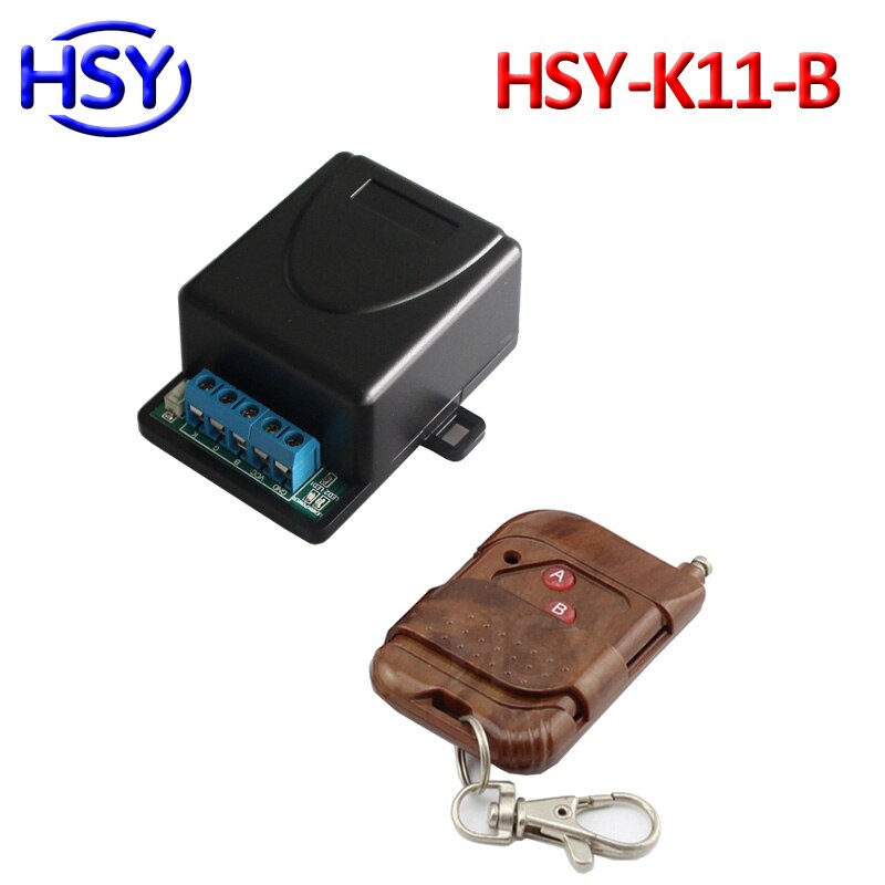 Trådløs fjernbetjening kontakt  dc 12v 1 or 2 ch relæ sender modtager modul udgangsknap til adgangskontrol eller lyskontakt: 1- kanal-b