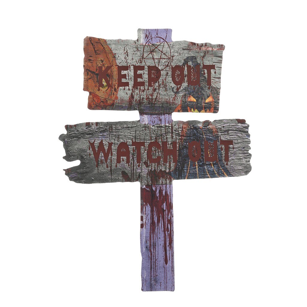 Halloween Decorations Yard Signs Stakes Beware Props Outdoor Decor Party Supplies Party & DIY Decorations #50