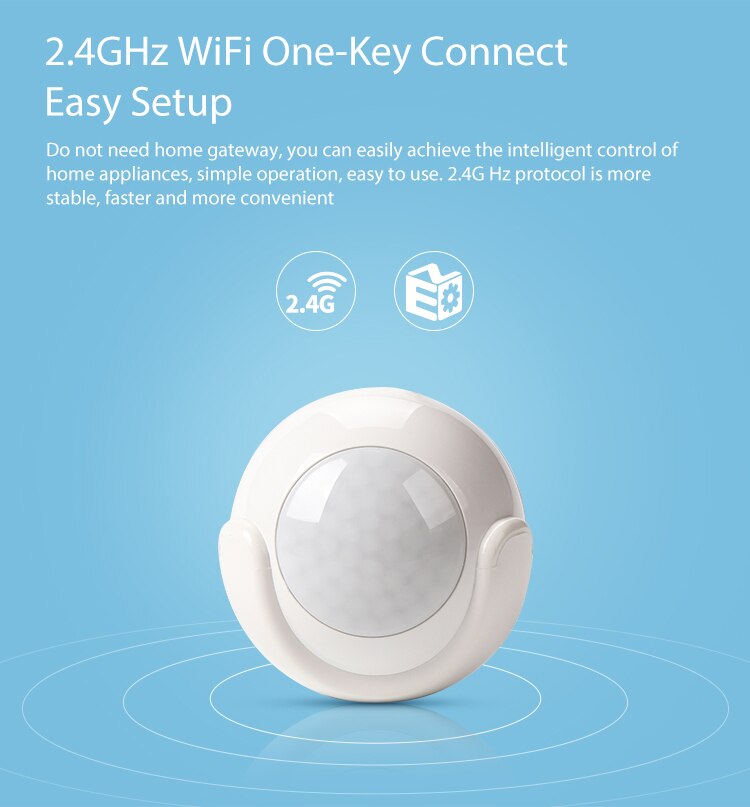 Smart Life – système d'alarme domestique avec détecteur de mouvement PIR, WiFi, fonctionne avec IFTTT
