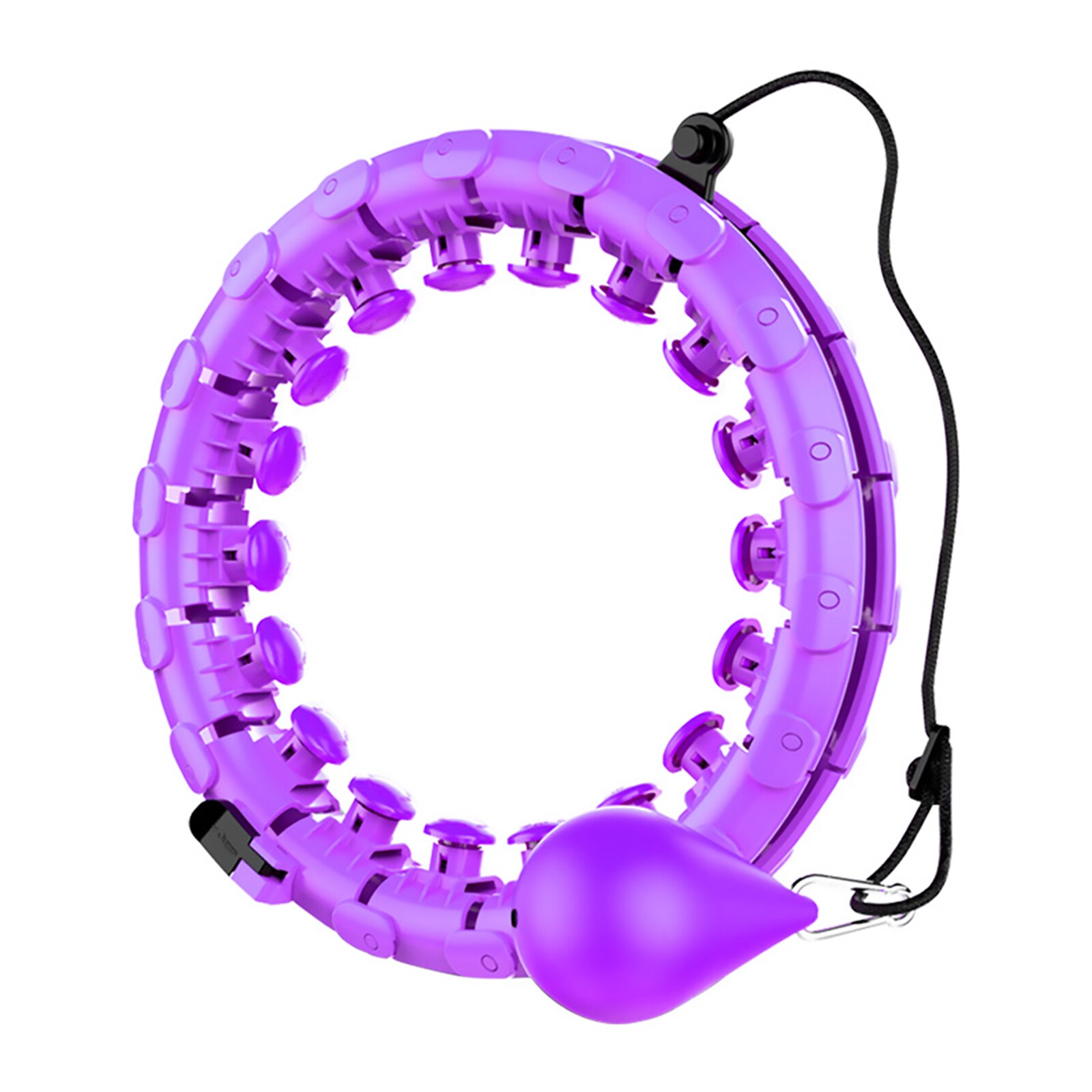 Sport Hoop Yoga Home Fitness Smart Sport Hoops Circle Not Adjustable Waist Training Ring Belly Trainer Abdominal Weight: Purple