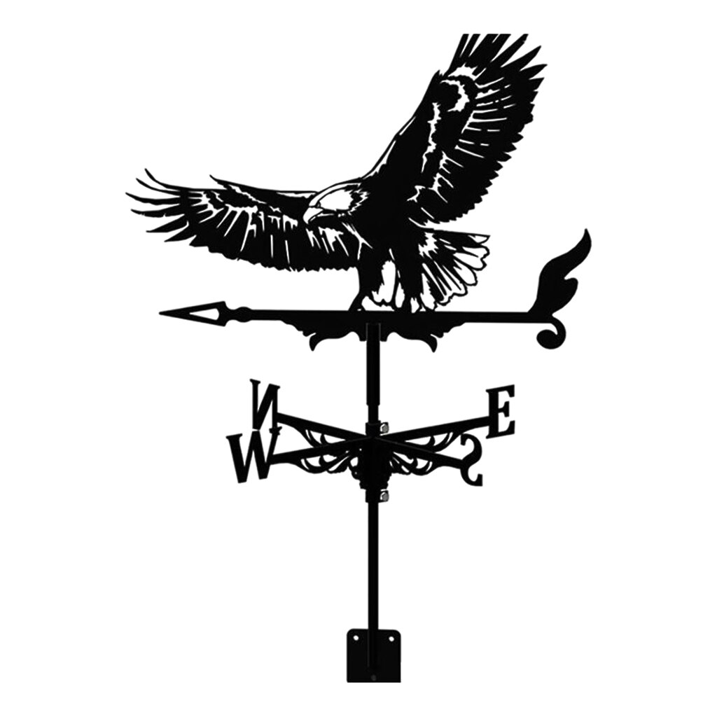 Metal Weather Vane Outdoor Farm Barn Scene Stake Garden Stake Weathervane Measuring Tool for Home Garden: Eagle