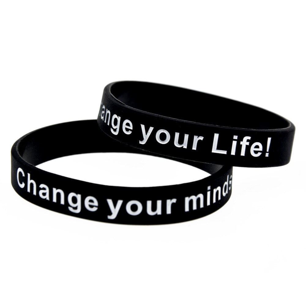 OBH 50 Uds cambiar su mente Set cambiar su vida motivacional pulsera de silicona