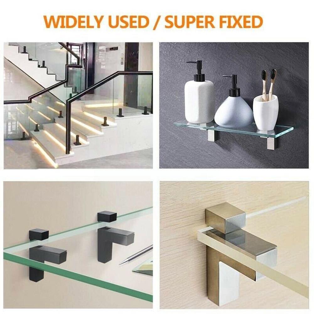 1pcs Adjustable F Glass Clamp Metal Wood/glass Shelf Wall Furniture Shelf Clip Fittings Clamp Bracket Hardware Mount O3e3