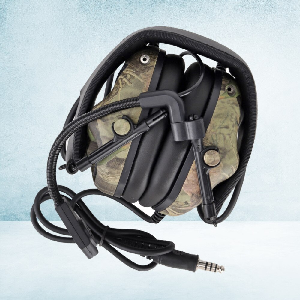 Noise Canceling Walkie Talkie Headphones for Communication Sound Pickup Noise Reduction Outdoor Headset (Carbon