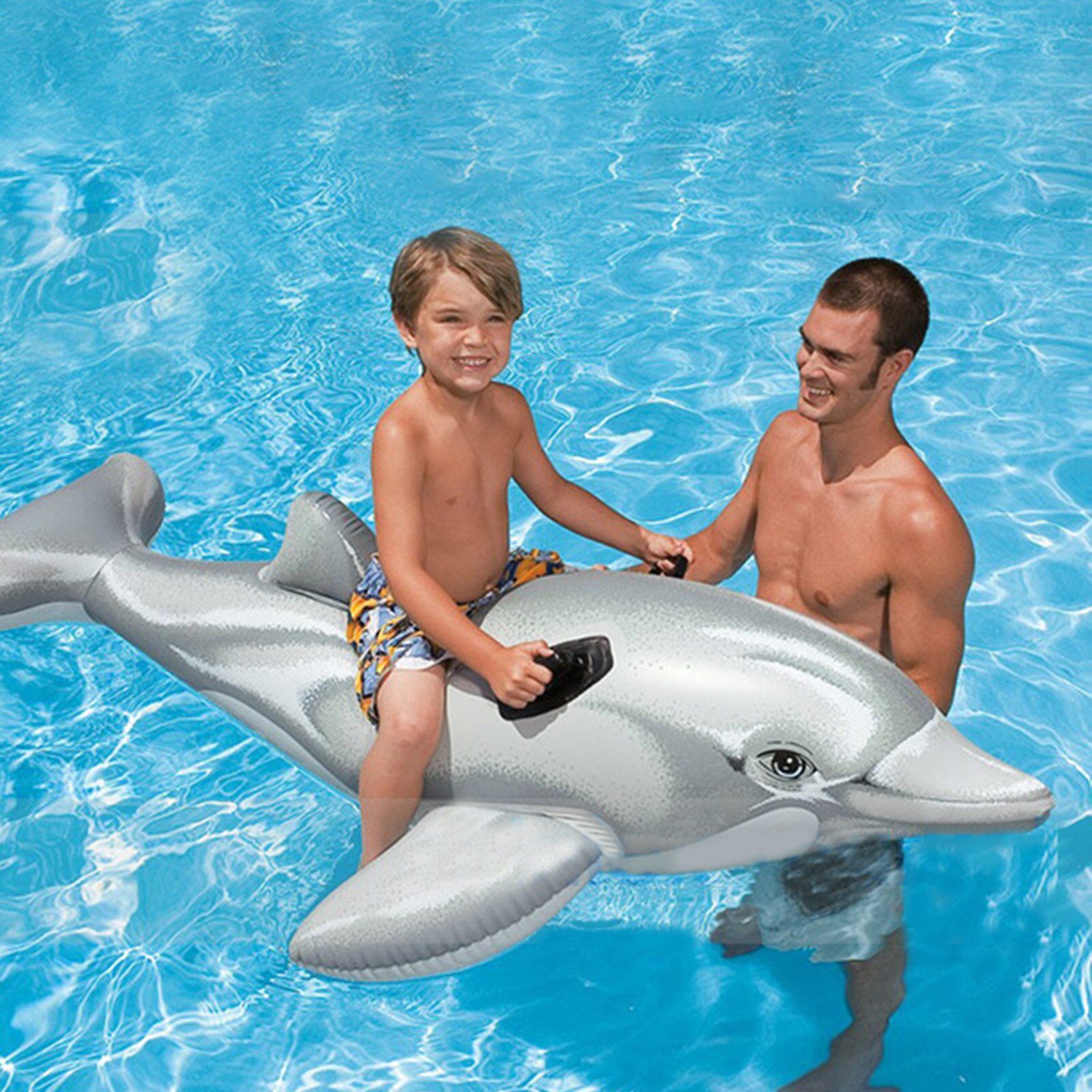 Delphin Schwimmbad schweben Aufblasbare freundlicher Sommer Schwimmbad Floß Spielzeug Schwimmen Schwimmbad Ring Schwimm Reihe Wasser Spielen Spielzeug