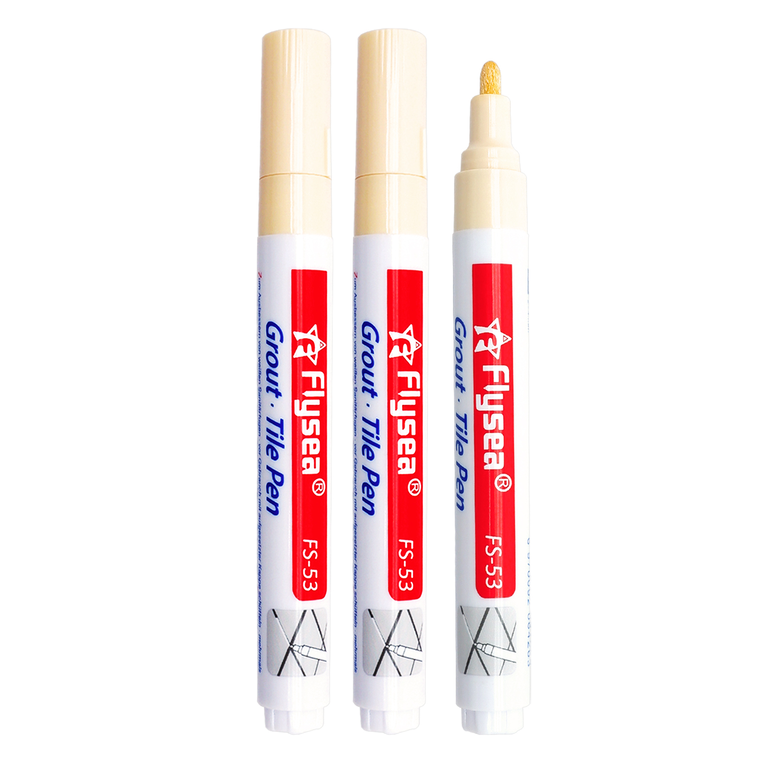 Fugenstift, wasserfester Fliesenmarker, Wandnahtstift, für Fliesen, Boden, Badezimmer, Dekontamination, Nahtreparatur (schwarz, weiß, beige): Licht Grau