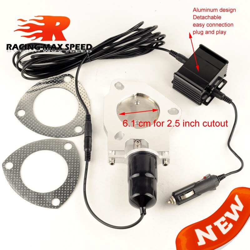 Racing Universal 2.5Inch Uitlaat Delen Rvs Headers Electric Uitlaat Knipsel Uitgesneden Valve Kit Met Afstandsbediening