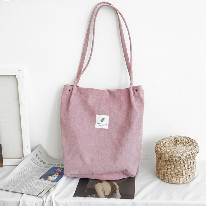 PUBGS, bolso de mujer, bolso de hombro informal, bolso de mano de loneta, alta capacidad, plegable, reutilizable, bolso de compras de pana para niña