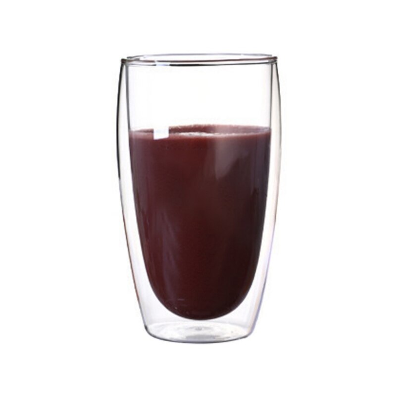 80 -650ml Double Wall Glass Shot Wine Beer Glass Double Wall Coffee Cup Tea Set Glasses Cup Heat Resistant Glass: 450ml