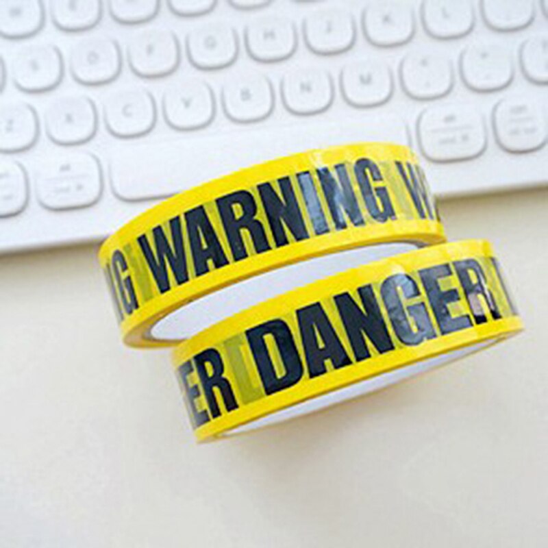 Offre spéciale 1 rouleau ruban d'avertissement Danger attention Fragile barrière rappeler travail sécurité rubans adhésifs autocollant bricolage