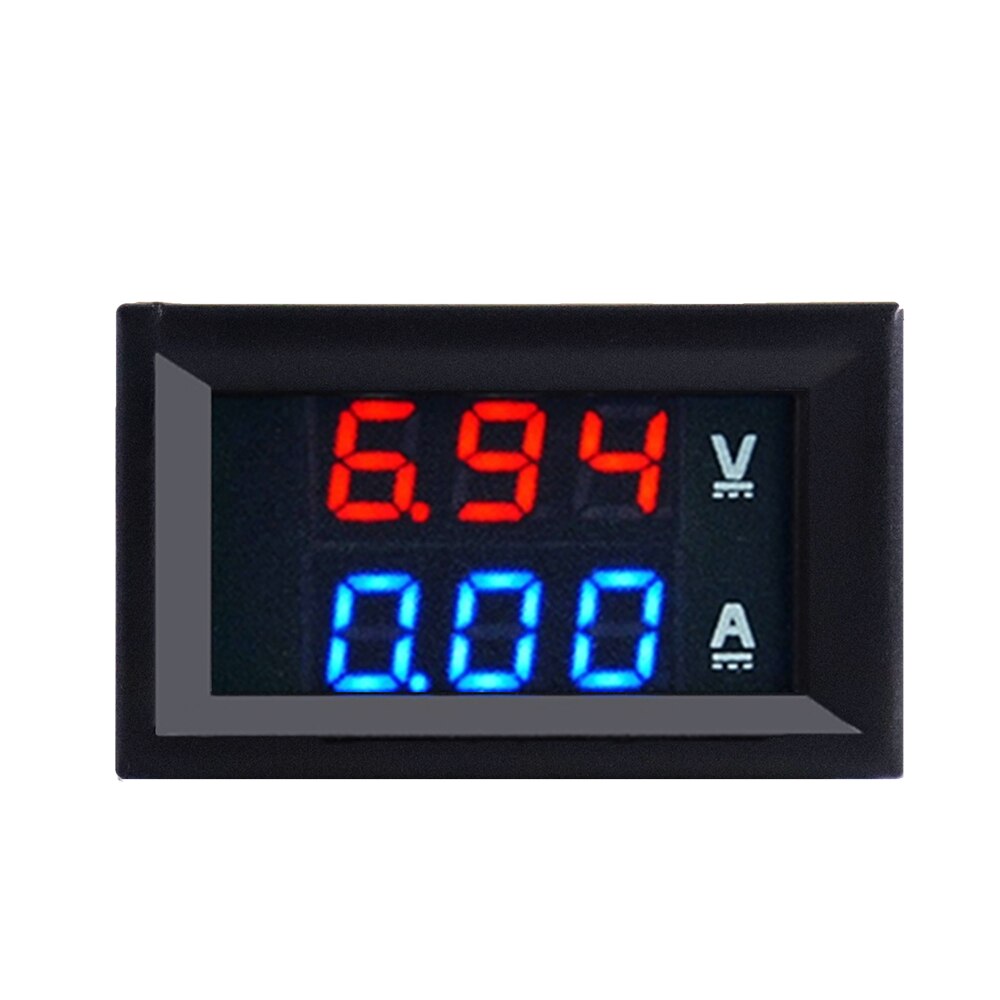 Mini Digital Voltmeter Ammeter DC 100V 10A Voltmeter Current Meter Tester Blue+Red Dual LED Display: Default Title