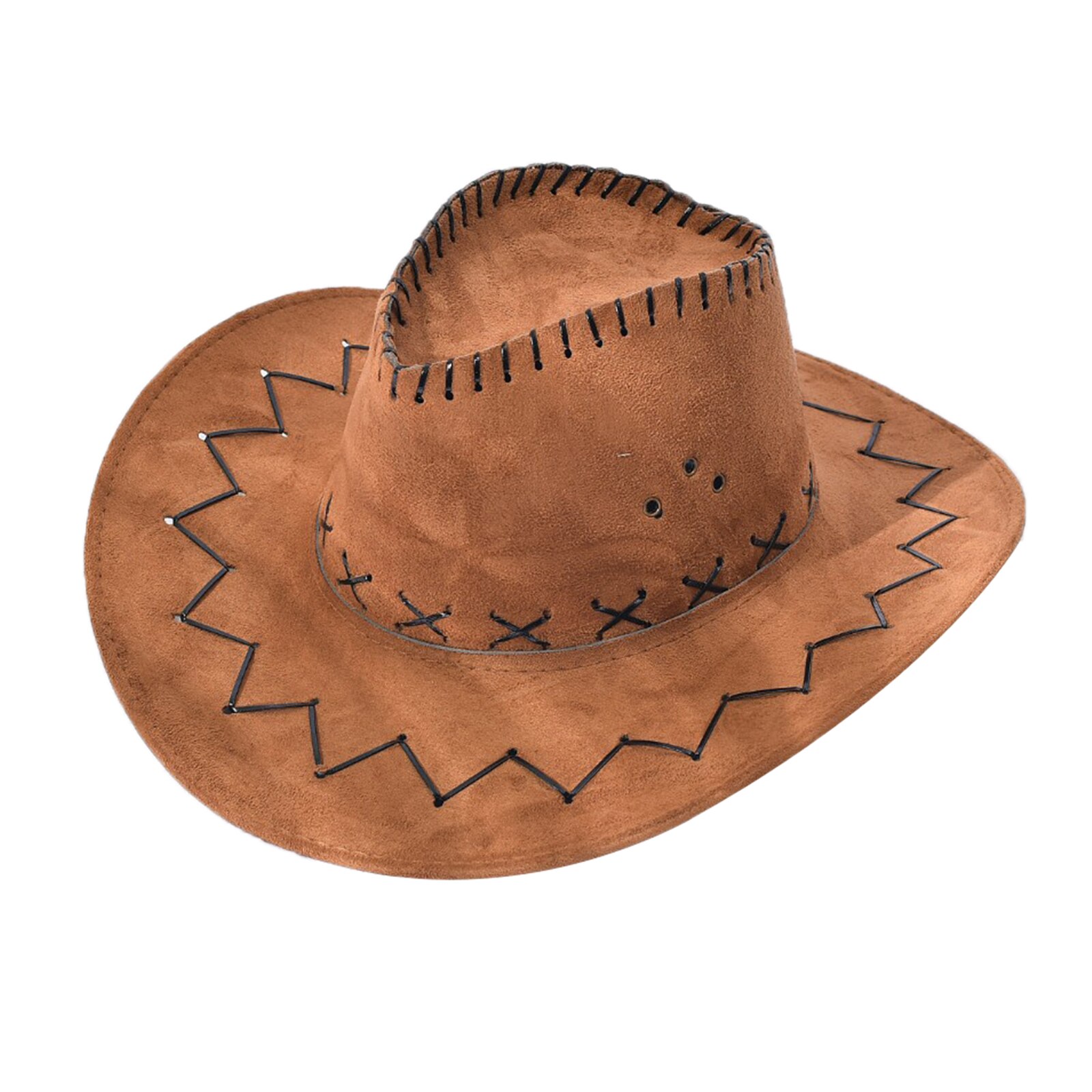 Western Cowboy Hat Classic British Fedora Hat Men Winter Felt Hats Jazz Sunhat Chapeau: Brown